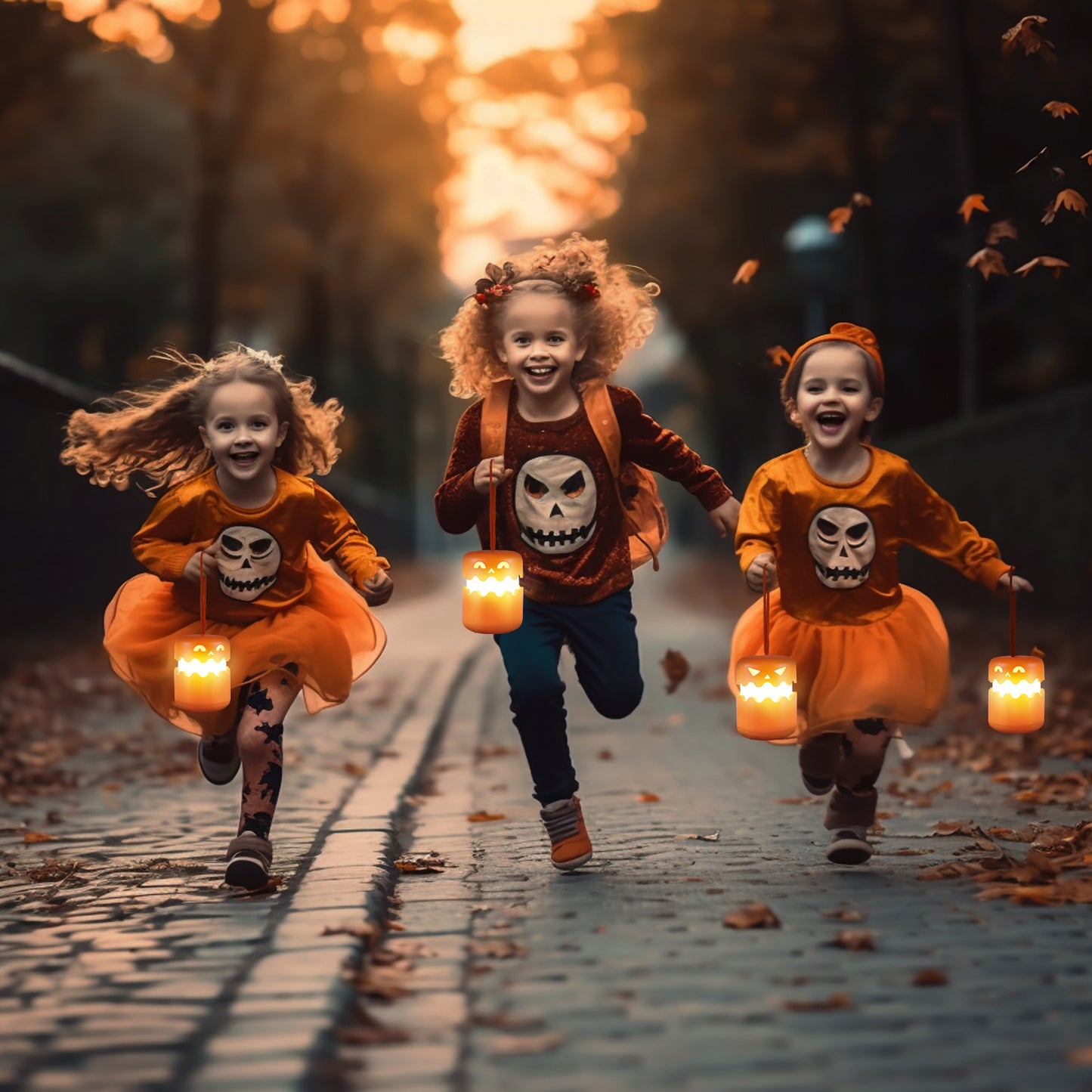 Halloween Pumpkin Lantern, Collapsible Jack O Lantern Pumpkins with Lanyard